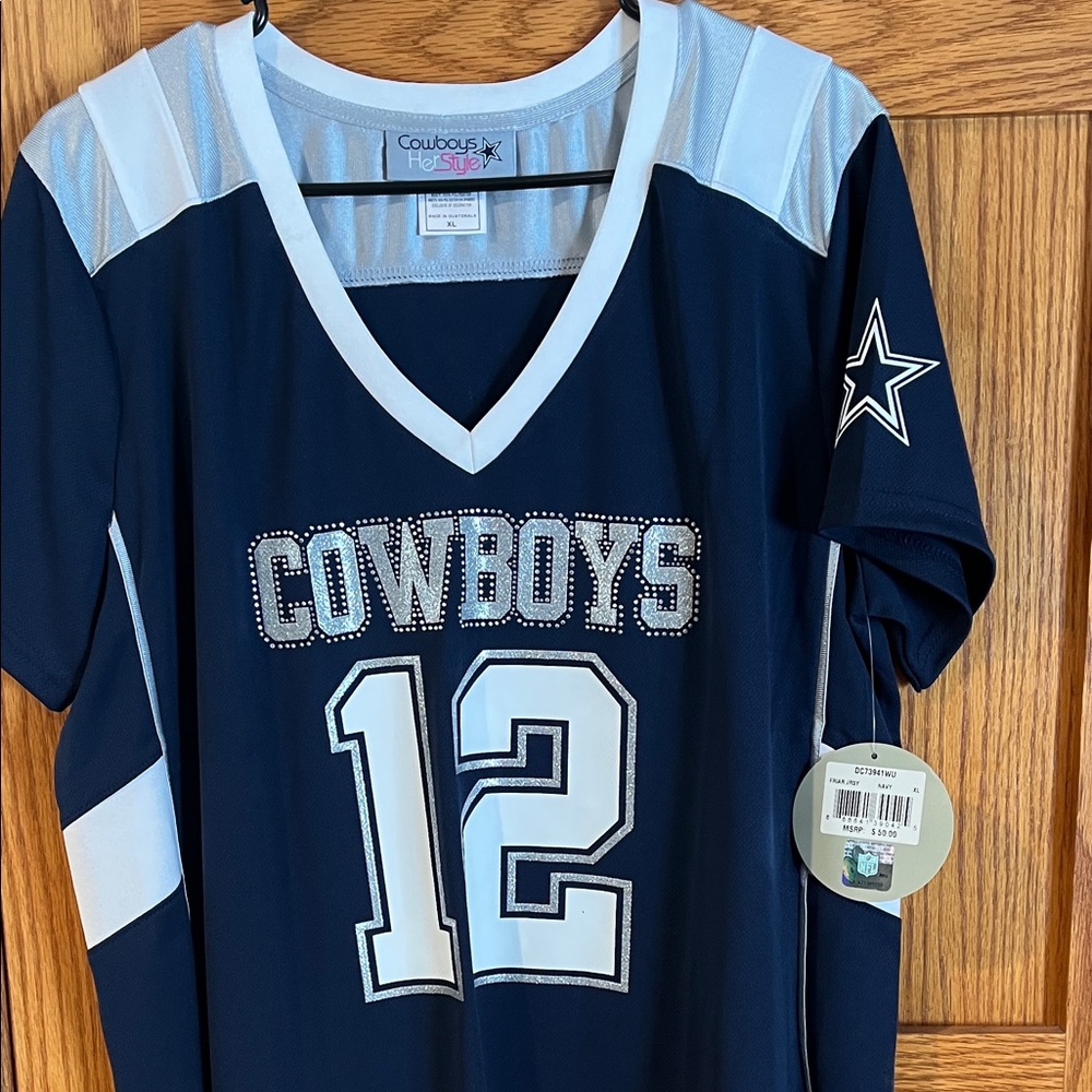 NFL Cowboys Navy Blue Friar Jersey